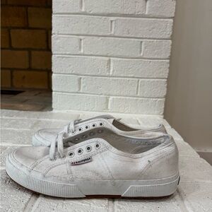 Superga White Canvas Sneakers
